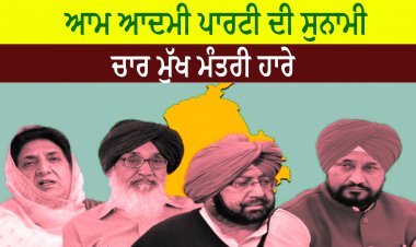 ਆਮ ਆਦਮੀ ਪਾਰਟੀ ਦੀ ਸੁਨਾਮੀ - ਚਾਰ ਮੁੱਖ ਮੰਤਰੀ ਹਾਰੇ