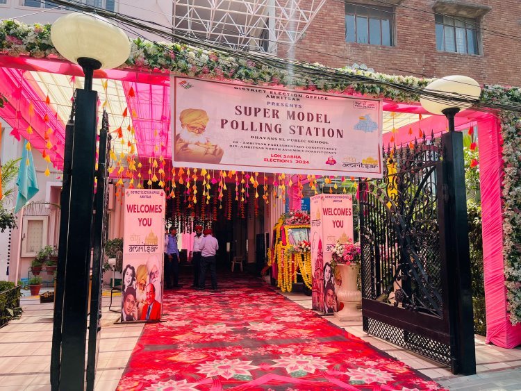 Amritsar heritage themed polling booth